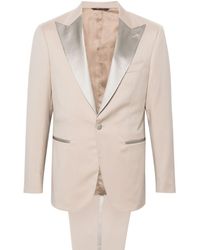Canali - Satin-trim Single-breasted Suit - Lyst