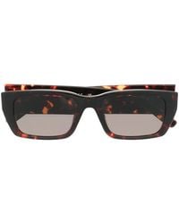 Palm Angels - Tortoiseshell-Effect Square-Frame Sunglasses - Lyst