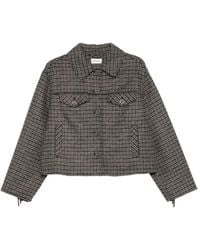 P.A.R.O.S.H. - Checked Fringe Jacket - Lyst