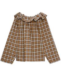 MSGM - Blusa Con Detalle De Volantes - Lyst