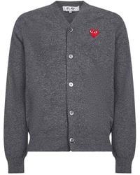 COMME DES GARÇONS PLAY - Button Heart-Logo Cardigan - Lyst