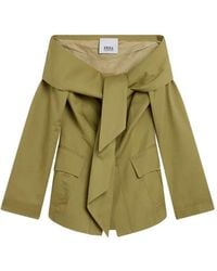 Erika Cavallini Semi Couture - Stef Off-Shoulder Tie-Fastening Jacket - Lyst