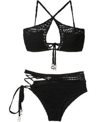 Amir Slama - Open-Knit Cut-Out Bikini Set - Lyst