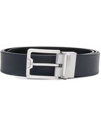 Emporio Armani - Square-Buckle Leather Belt - Lyst