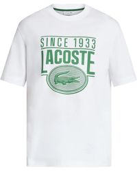 Lacoste - Logo-Print Organic Cotton T-Shirt - Lyst