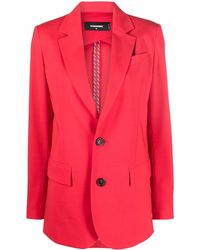 DSquared² - Notched-Lapel Single-Breasted Blazer - Lyst