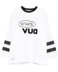 WTAPS - Netminder Logo Striped-Detail T-Shirt - Lyst