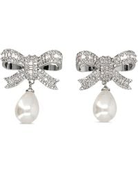Self-Portrait - Crystal-Embellished Earrings - Lyst