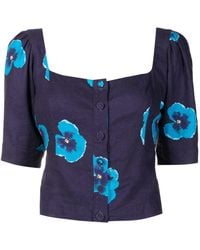 Isolda - Blusa A Fiori - Lyst