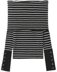 Free People - Off-shoulder Striped Sweater - Lyst