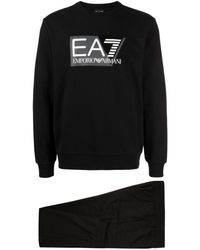 EA7 - Sweatshirt mit Logo-Print - Lyst