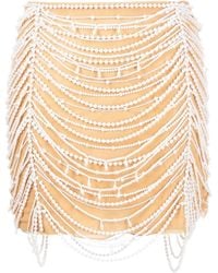 Blumarine - Pearl-Embellished Skirt - Lyst