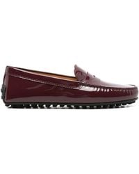 Tod's - Penny Slot Patent-leather Loafers - Lyst