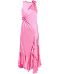Cinq À Sept - Robe Mi-Longue À Détail De Fleurs - Lyst
