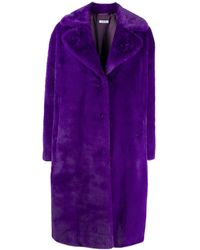 P.A.R.O.S.H. Oversized Faux-fur Coat - Purple