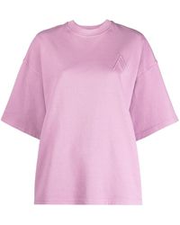 The Attico - Round Neck Short-sleeved T-shirt - Lyst