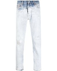 GALLERY DEPT. - Mid-Rise Straight-Leg Bleached Jeans - Lyst