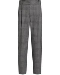 Dolce & Gabbana - Glen Plaid Virgin Wool Trousers - Lyst