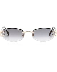 Cartier - Oval-Frame Sunglasses - Lyst
