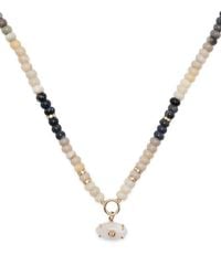Sydney Evan - 14kt Yellow Gold Diamond And Opal Beaded Necklace - Lyst