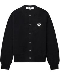 COMME DES GARÇONS PLAY - Cardigan Mit Herzapplikation - Lyst