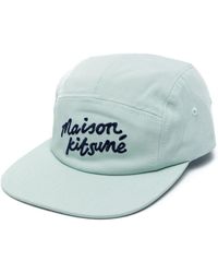 Maison Kitsuné - Logo-embroidered Cotton Hat - Lyst