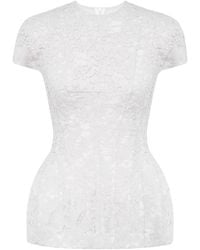 POST MERIDIEM - Lace Peplum Top - Lyst