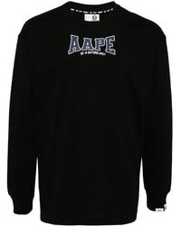 Aape By A Bathing Ape - Logo-Print Long-Sleeved T-Shirt - Lyst