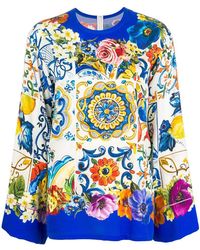 Dolce & Gabbana Blusa con motivo majolica