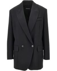 Emporio Armani - Double-Breasted Blazer - Lyst