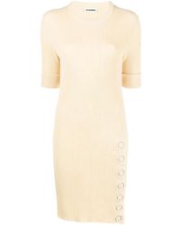 Jil Sander - Ribbed-Knit Short Tunic Dress - Lyst