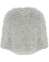 Yves Salomon - Turkey-Feather Cropped Jacket - Lyst