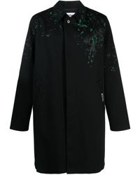 Moschino - Paint Splatter-detail Single-breasted Twill Coat - Lyst