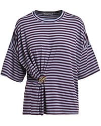 Essentiel Antwerp - Striped Gathered T-Shirt - Lyst