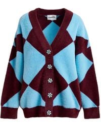 Essentiel Antwerp - Diamond-Pattern Cardigan - Lyst