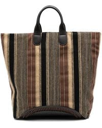 Emporio Armani - Striped-Pattern Tote Bag - Lyst