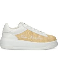 Love Moschino - Logo-Embroidered Sneakers - Lyst