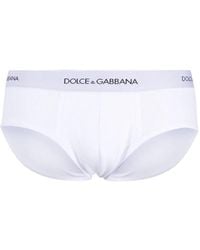 Dolce & Gabbana - Logo-Waistband Ribbed-Knit Briefs - Lyst