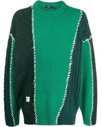 FIVE CM - Colour-block Ribbed-knit Sweatshirt - Lyst