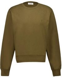 Saint Laurent - Embroidery Cotton Sweater - Lyst