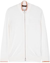 Moorer - Orson Cable-knit Zip-up Cardigan - Lyst