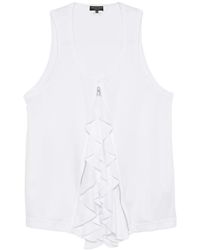 Comme des Garçons - Ruffled Zip-Detail Tank Top - Lyst