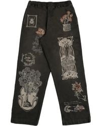 Samuel Zelig - Pantaloni Jardin Con Ricamo - Lyst