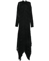 Zimmermann - Asymmetrische Pointelle Gebreide Maxi-Jurk Met Zakdoek En Zoom - Lyst