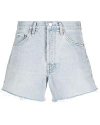 Agolde - Jeans-Shorts mit ausgefransten Kanten - Lyst