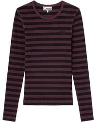 Ganni - Gestreepte Top - Lyst