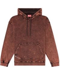 DIESEL - Treated Denim-Effect Hoodie - Lyst