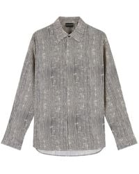 Emporio Armani - Comfort-Fit All-Over Print Lyocell-Blend Shirt - Lyst