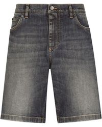 Dolce & Gabbana - Knielange Jeans-Shorts - Lyst