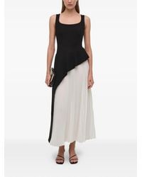 Jonathan Simkhai - Zayla Geplooide Midi-Jurk - Lyst